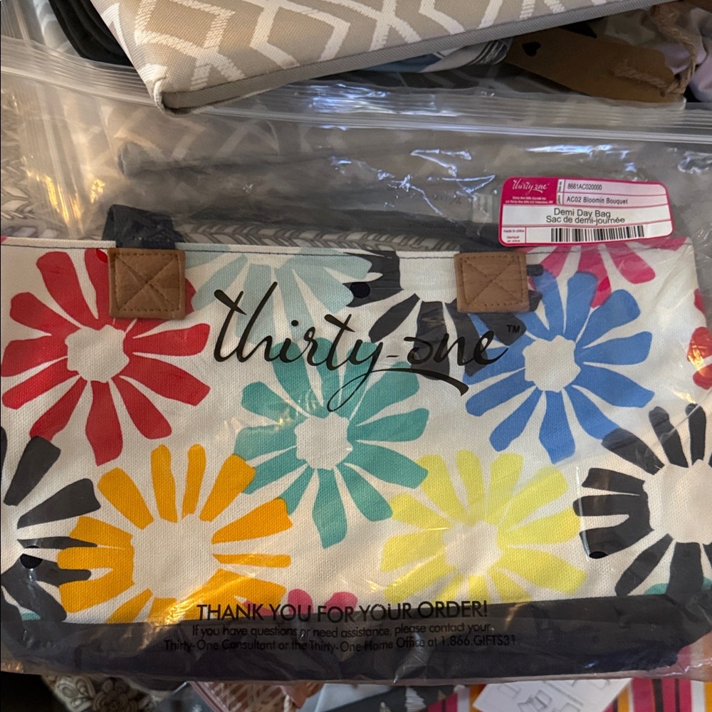 Thirty-One Multicolor Floral Tote